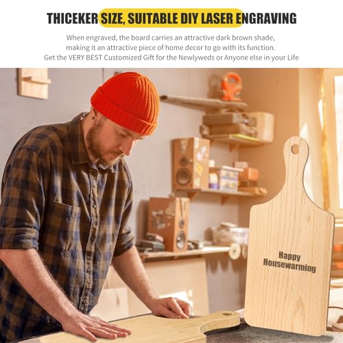 6 Pcs Wood Cutting Boards Bulk 11 Inch with Handle (11 x 5 inches)