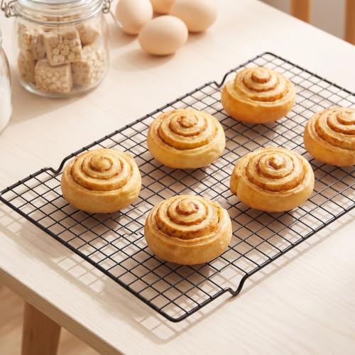8 Packs Cooling Racks 16"x10" Baking Rack for Cooking and Baking (Black)