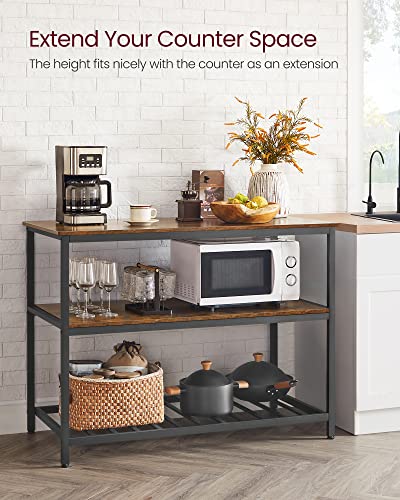 Kitchen Island with 3 Shelves