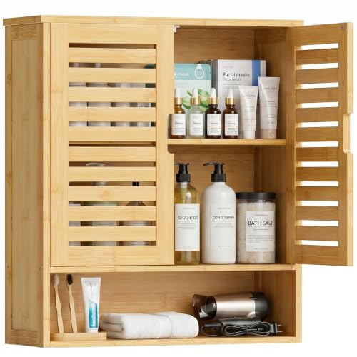 Bathroom Cabinet Wall Mounted (Natural)