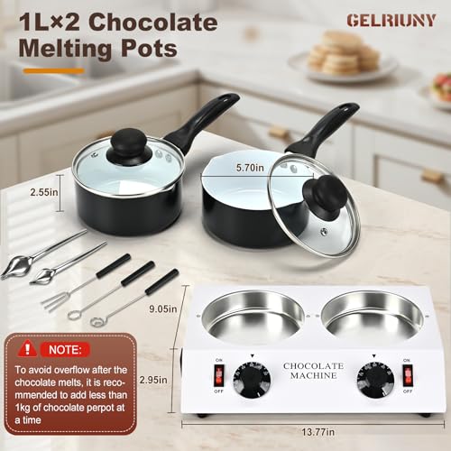 2026 Upgrade Chocolate Melting Pot (Double Pots)