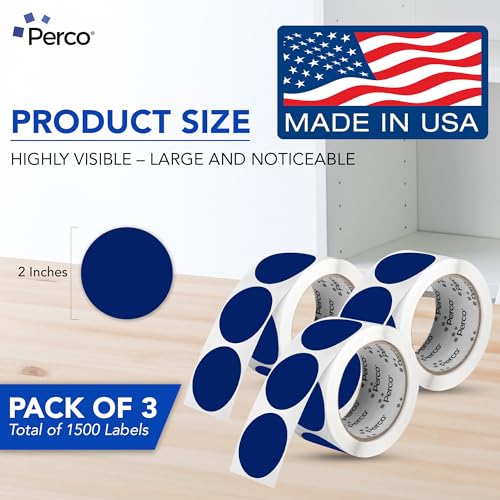 Dark Blue Perforated Round Circle Dot Sticker 2 (Blue - Dark / 2 Inch)