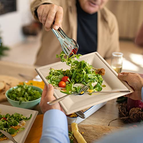 Compostable Square Paper Plates 8 Inch 100 Pack Disposable Plates (Brown / 8 inch)