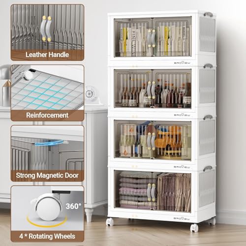 180Qt Stackable Storage Bins with Lid (White / 60QT-3Pack)