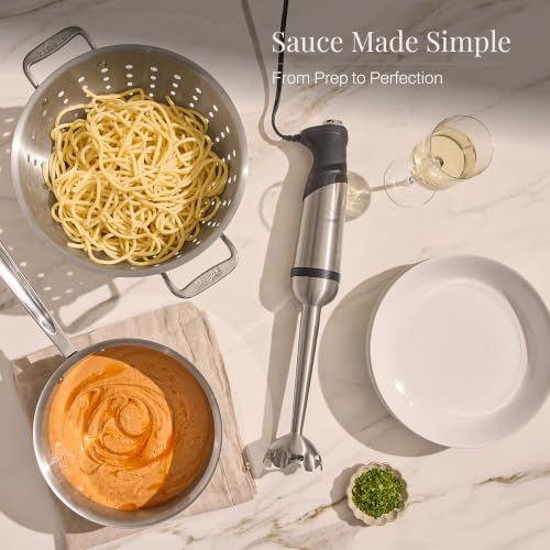 Electrics Stainless Steel Immersion Blender 2 Piece Turbo Function 600 Watts Detachable (9-1/4-inch)