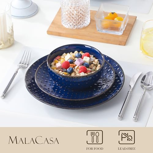 12 Pieces Dinnerware Sets (Blue / Service for 4 (12 Pcs))