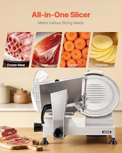 12" Commercial Meat Slicer 320W Electric Deli Food Cutter (12inch / Silver)