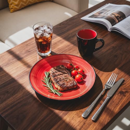 Stoneware Sonoma 56pc Dinnerware Set (Red)