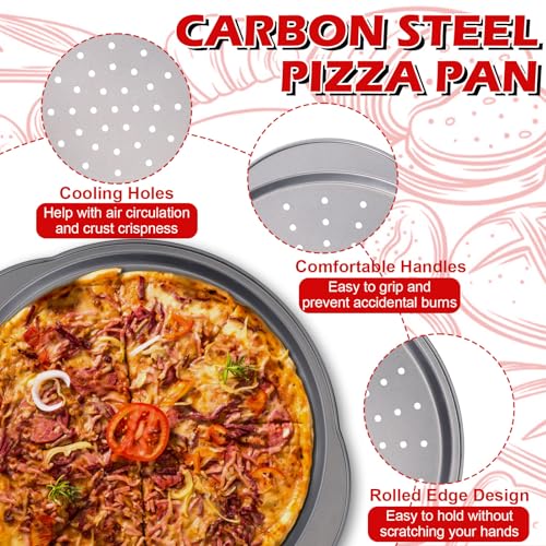 13" Round Pizza Pan for Oven (2 Count)
