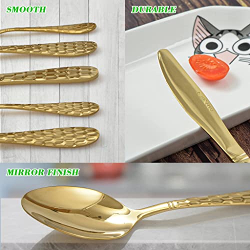 20 Piece Silverware Set for 4 (Gold)