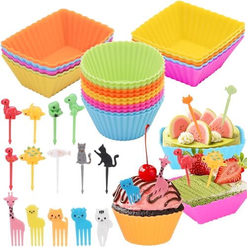 60PCS Silicone Lunch Box Dividers (60 Count)