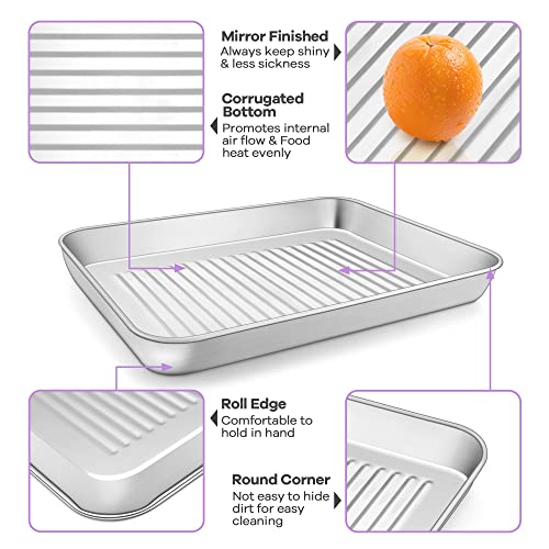 Baking Pan with Wire Rack (10.5 x 8 x 1 Inch)