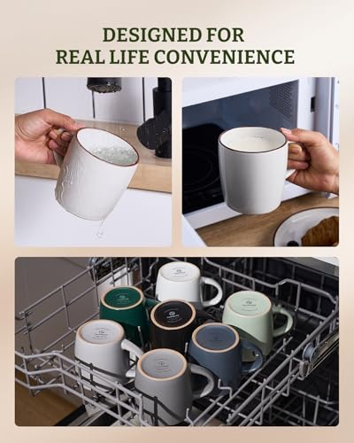 Mercury Coffee Mugs 13 oz (Mercury- White / 8 Count (Pack of 1))