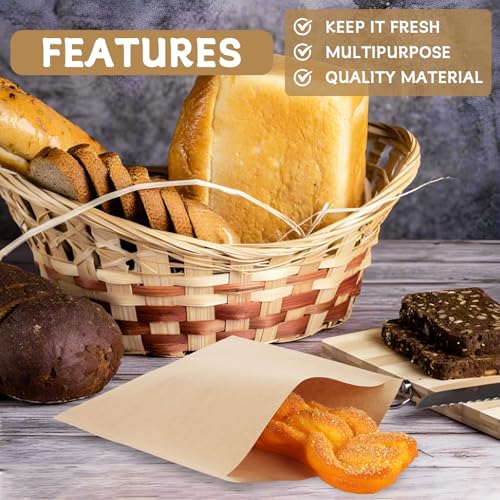 600 Pack Wax Paper Sandwich Bags for Sandwich (Kraft-600PCS / 8x8 inch)