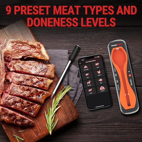 TempSpike 500 ft Wireless Meat Thermometer Digital for Cooking
