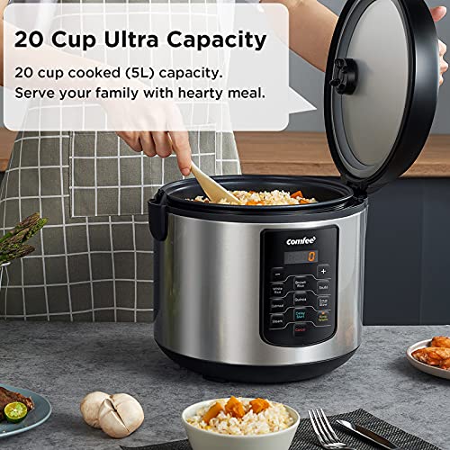 Large Rice Cooker with 8 (10 Cups Uncooked_8 Presets)