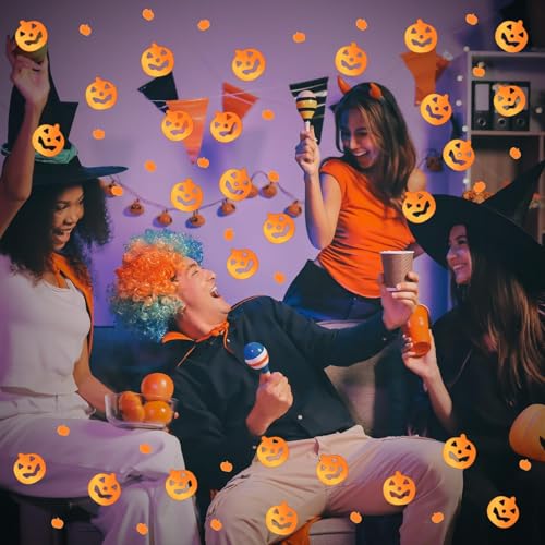 Halloween Pumpkin Confetti Table Decorations