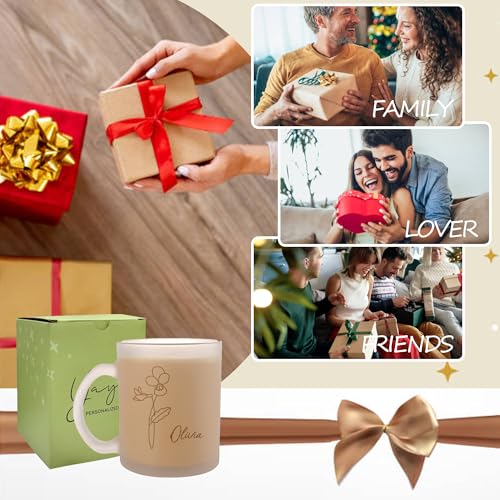 Personalized Coffee Mug (Brith Flower / Frosted Mug)