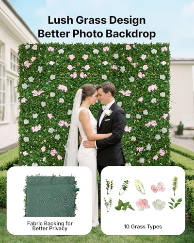 Artificial Luxury‌ Flower Wall Backdrop (Mixed Leaf / 2×8 FT-2Pcs)