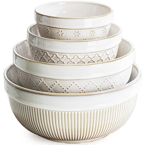 Large Serving Bowls Set of 4 (8"+7"+6"+4.5")