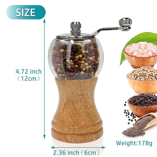 Salt and Pepper Grinder Set (Wood-5in)