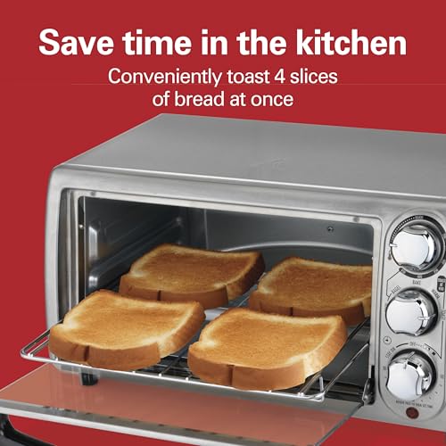 4 Slice Countertop Toaster Oven with 5 Cooking Modes
