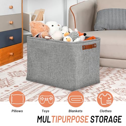 Large Storage Baskets (Grey / XL-16"x 12"x12")