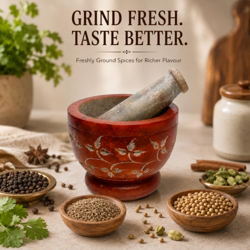 Mortar and Pestle (Rustic Floral)