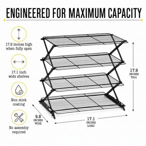 Collapsible Cooling Racks (2/3/4-Tier Adjustable / 4-Tier Collapsible)