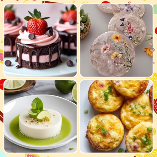 3 Pcs Silicone Muffin Top Pan for Baking (Round Muffin Pan - 3 Pack)