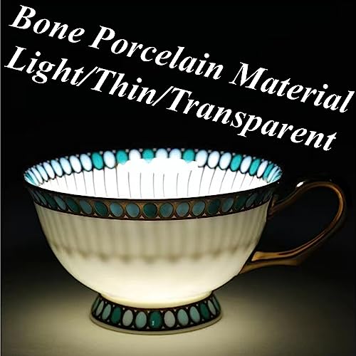 Chinese Bone China Coffee Tea Set (Sapphire 2 Cups)
