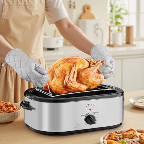Roaster Oven 22QT Electric Roasting Pan (Silver / 22QT)
