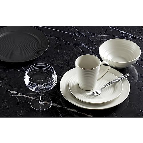 White Ridge Piece Dinnerware Set (White / 12-Piece Dinnerware Set)