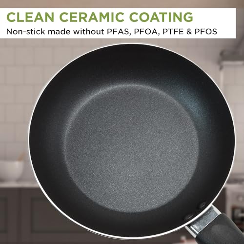 Easy Clean Ceramic Nonstick Cookware Set (26-Piece / Black)