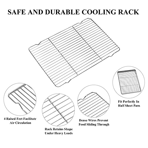 Baking Sheet with Rack Set [2 Sheets + 2 Racks] (17.3 inch)