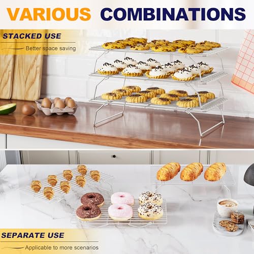 3 Tier Stackable Cooling Rack for Batch Cooling