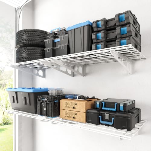 4 Pack 2x3ft Garage Shelving (White / 4 pack-2x3 ft)