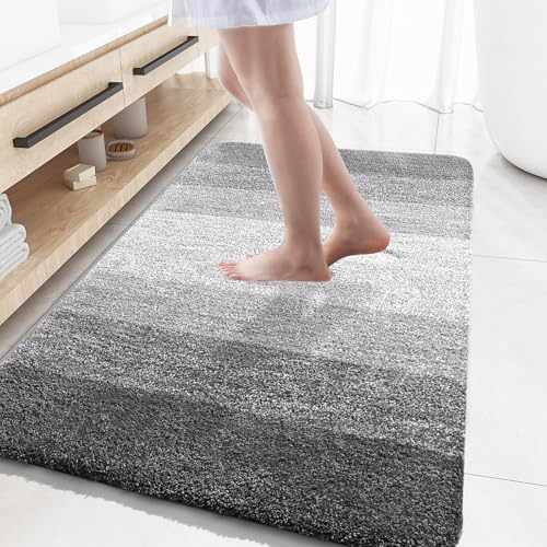Large Bathroom Rugs 59x35 (59" X 35" / Grey)