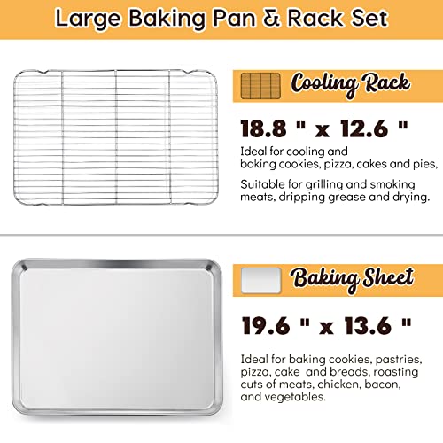 Large Baking Sheet with Rack Set (19.6"x13.6")