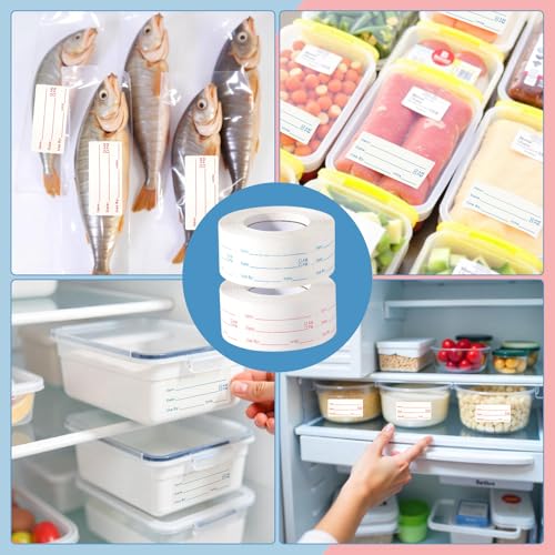 4 Rolls 1000 Pieces Removable Food Labels