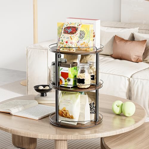12'' Wood Lazy Susan Turntable Organizer for Cabinet