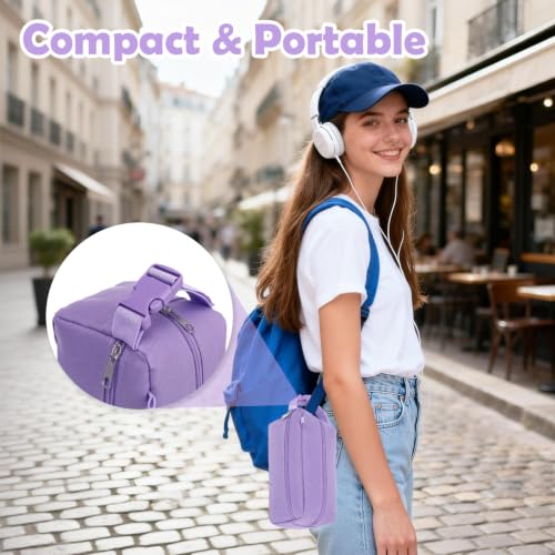 Freezable Snack Bag with Removable Ice Packs (with Ice Packs - Purple)