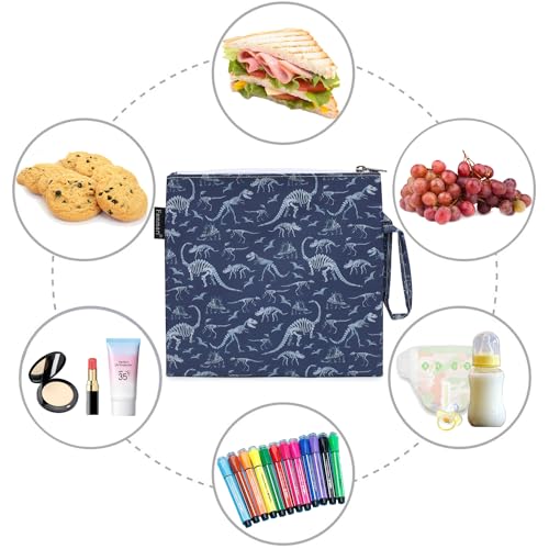 Reusable Sandwich Bag (Large, 1 Pack - Dinosaur Fossil)