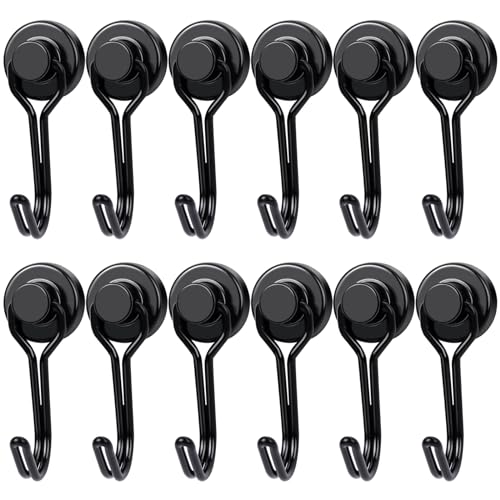 Swivel Swing Magnetic Hooks (12 Count)
