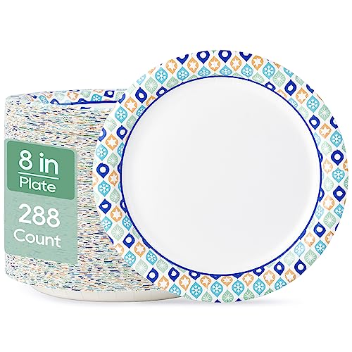 8.375 Inch Paper Plates (288 Count (Pack of 1))