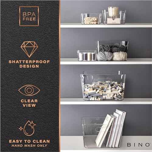 Plastic Organizer Bins (Clear / Small)