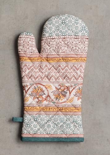 Maison d'Hermine Oven Gloves 100% Cotton Oven Mitt (047 - Nila / 7.5" x 13" (Oven Mitt))
