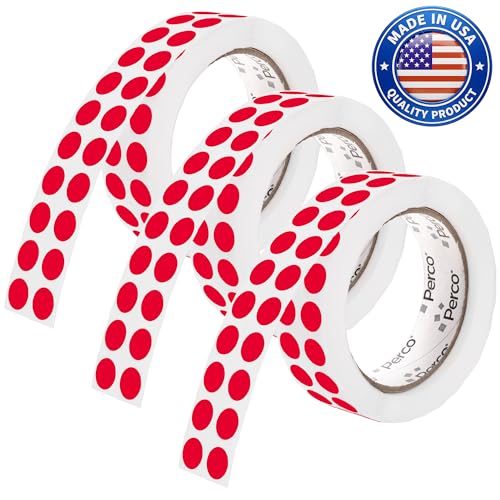 Red Perforated Round Circle Dot Sticker 1 (Red / 0.5 Inch)