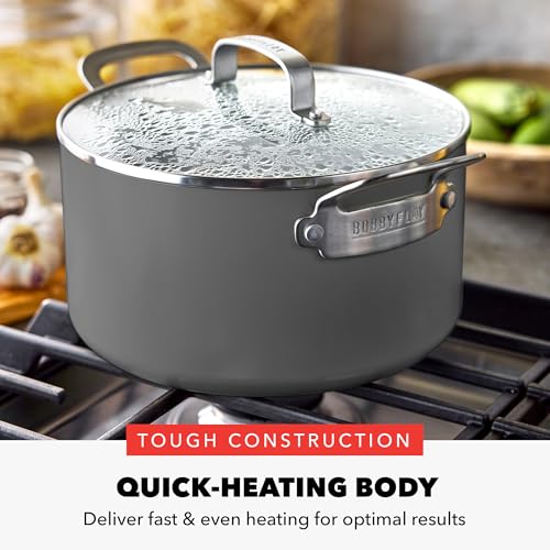 x Bobby Flay 6QT Stockpot with Glass Lid (6 Quarts / Graphite)