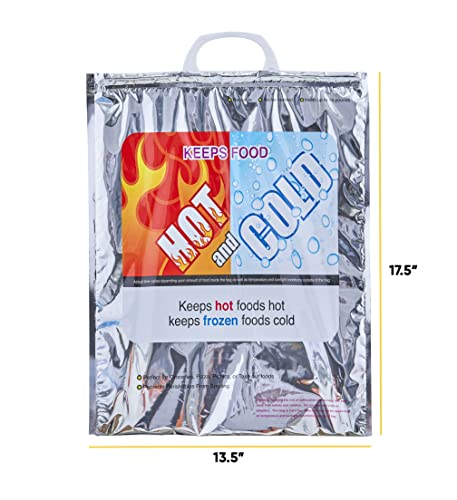 Hot and Cold Insulated Bags for Food Delivery (Medium (Meal and Grocery Size))